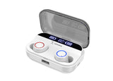 Lexuma true wireless sweat proof Bluetooth 5.0 earbuds true wireless stereo earbuds Xbud-Z Bluetooth earphones white with charging case LED battery indicator