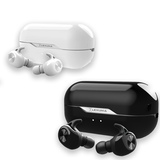 true wireless stereo music sports earbuds earphones headphones TWS technology lexuma bluetooth earbuds black and white 